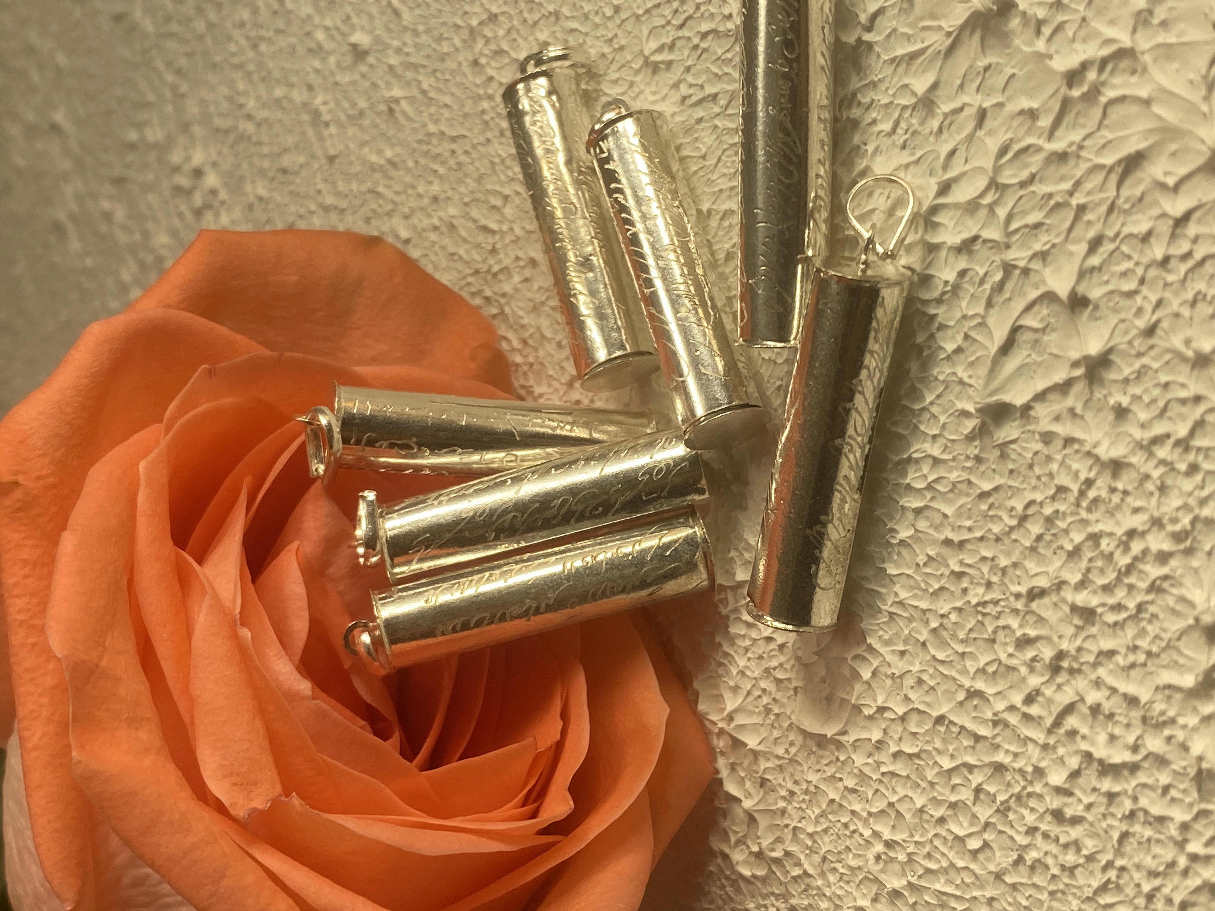 لوله نقره حرز با حکاکی ذکر مخصوص